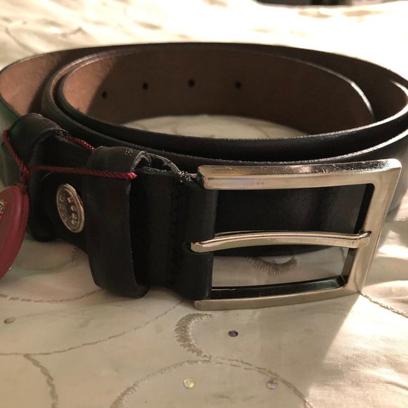 Algan Eurobelt Men's Black Leather Belt